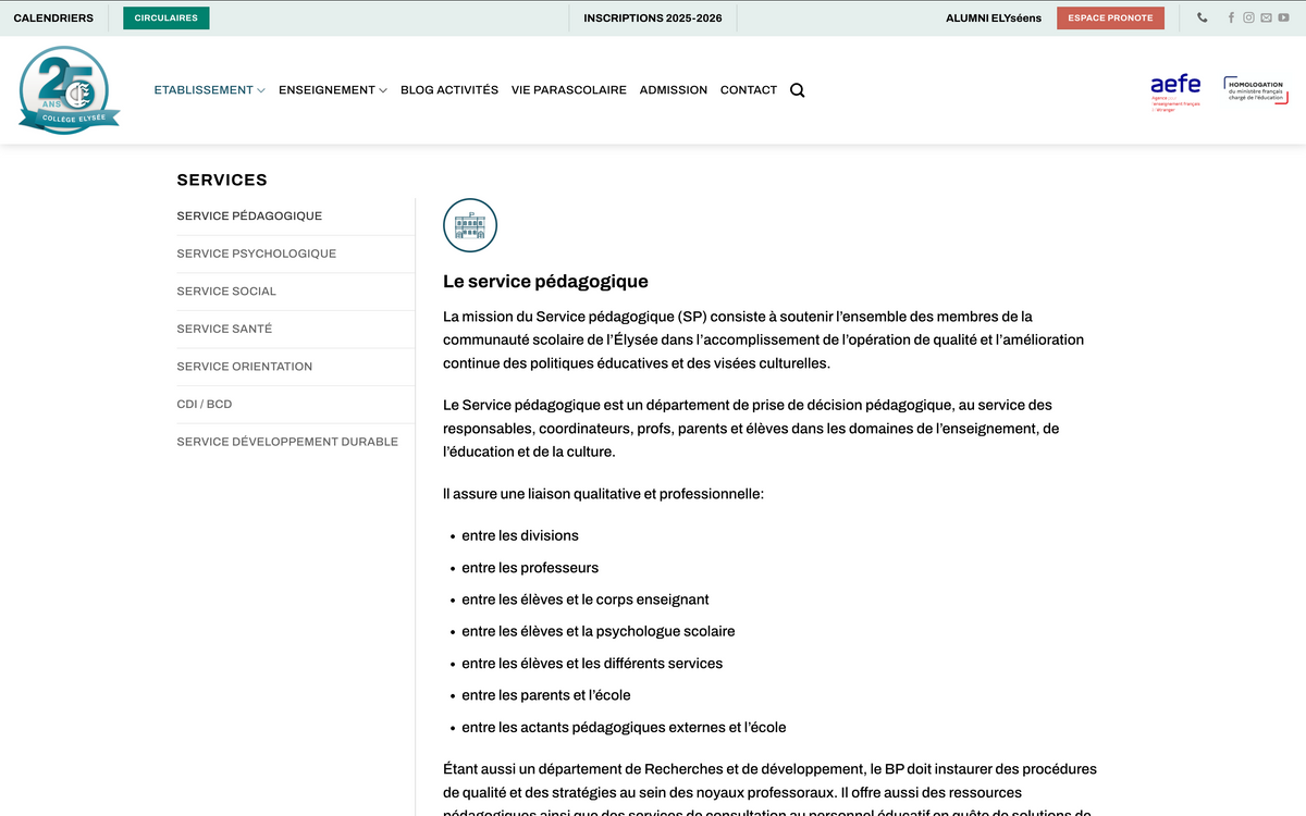 Collège Elysée - mérou